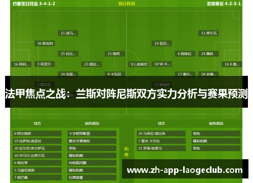 法甲焦点之战：兰斯对阵尼斯双方实力分析与赛果预测